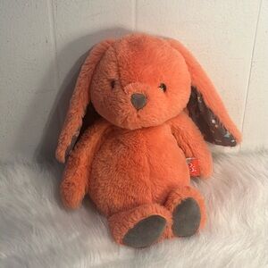 B. Softies Happy Hues Coral Cuties Bunny 11" Rabbit Orange Long Ears Soft Plush